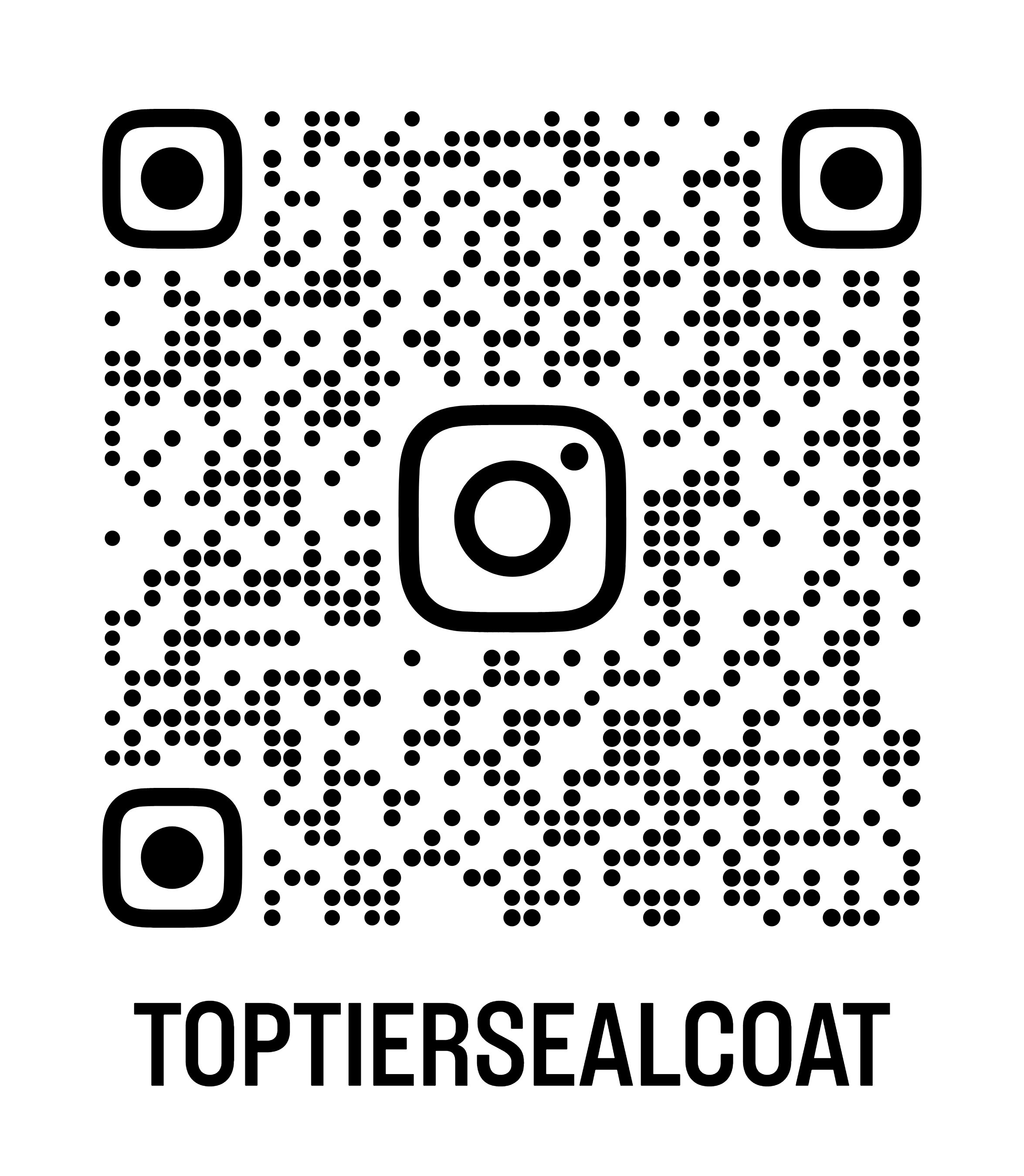QR code to follow Top Tier Sealcoating on Instagram